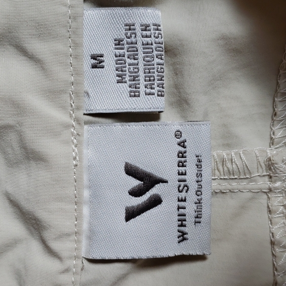 White Sierra Women Convertible Hiking Pants, Stone Color, Size M - Picture 12 of 13